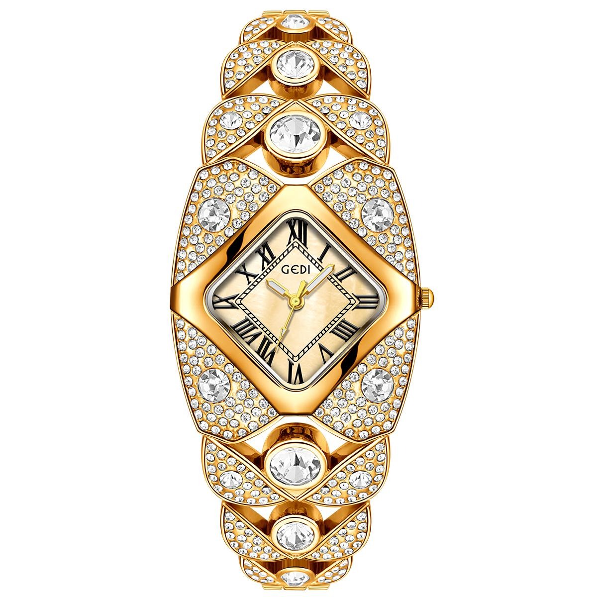 Ladies Luxury Watch - UTHAI L008 ファッショナブルな女性用腕時計、防水、絶妙なレンガ象嵌クォーツ時計、軽量高級時計ギフト、女性用腕時計
