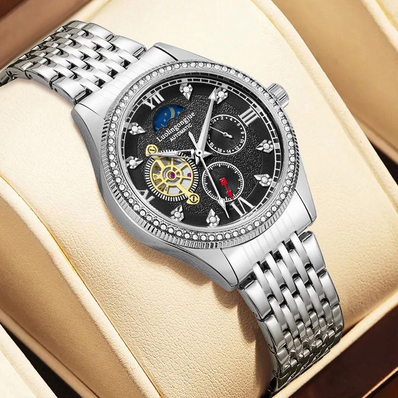 Luxury Watch Name Brands - 高級ビジネスメンズ腕時計、全自動機械式時計、中空デザイン、ファッショナブル、カジュアル、多用途、トレンディなメンズ腕時計、ヨーロッパとアメリカのスタイルのベストセラーメンズ腕時計、ギフトに最適、ブランド名の腕時計