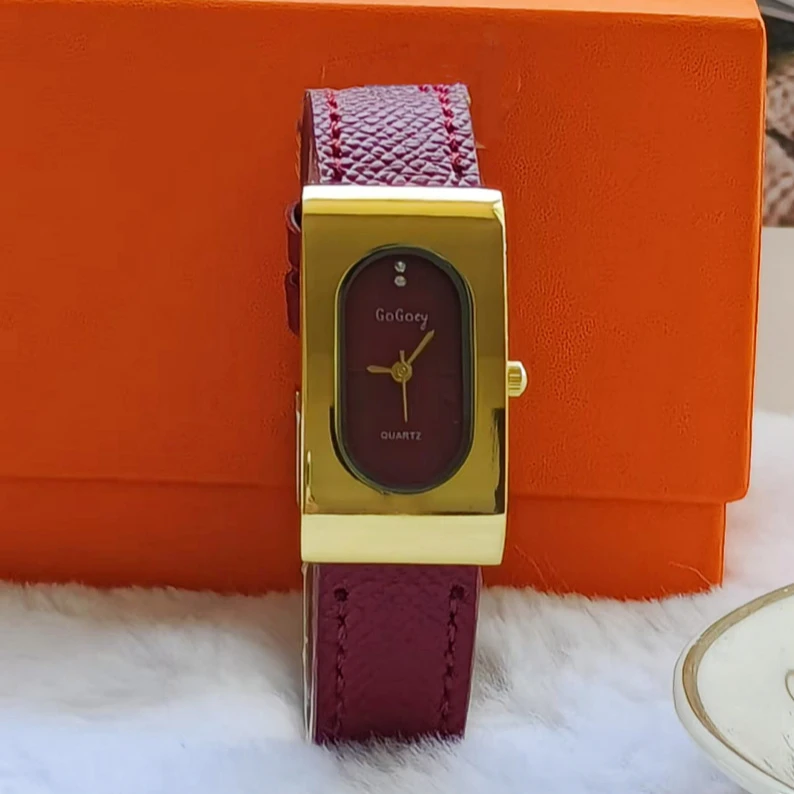Luxury Watch Index - 高級レディースブランドの女性の腕時計ファッション長方形ダイヤルクォーツ時計シンプルなレザーストラップ腕時計ギフトドロップシッピング