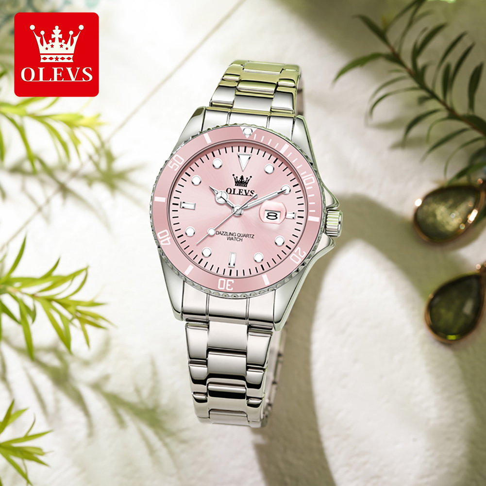 Luxury Watch Index - OLEVS 高級クォーツ女性用腕時計スチールストラップ防水発光トップブランドオリジナル腕時計女性のためのエレガントなレディース腕時計