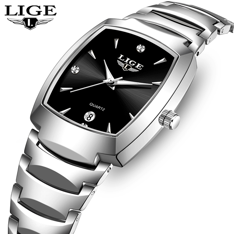 Ladies Luxury Watch - LIGE 腕時計女性ビジネス高級レディース時計女性防水腕時計ファッションクォーツシンプルな腕時計女性のためのモントルファム + ボックス