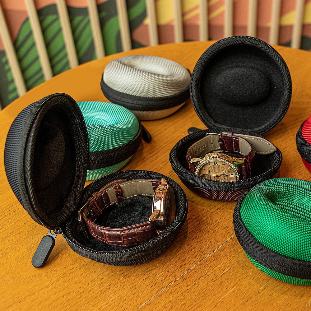Luxury Watch Travel Case - 男の時計ボックスオーガナイザーハードEVA機械式時計収納袋スマートウォッチ保護ボックスポータブル腕時計トラベルキャリングケース