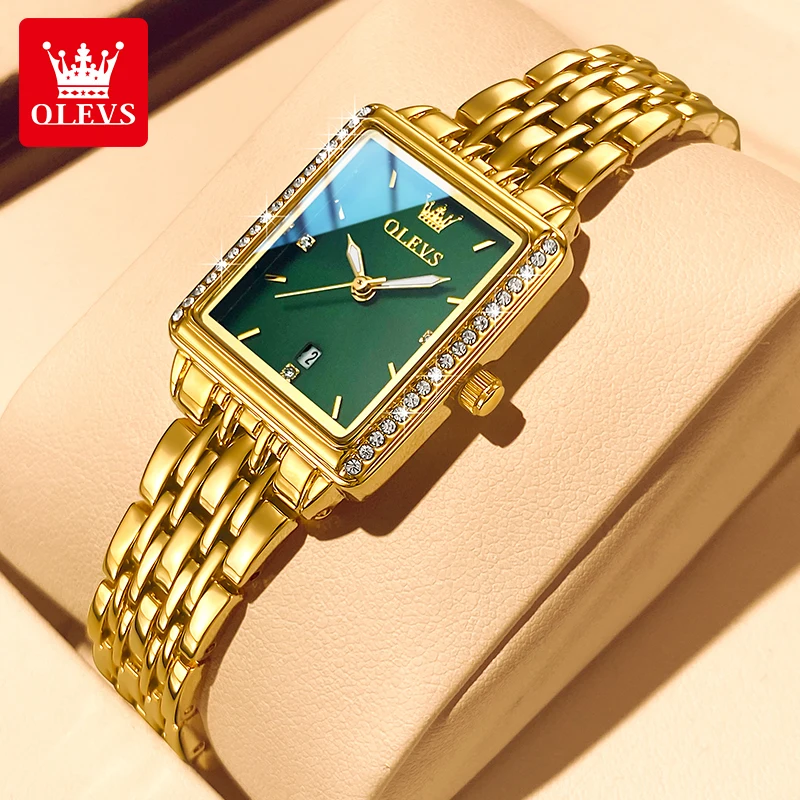 Ladies Luxury Watch - OLEVS 9995 エレガントなクォーツレディースレディース腕時計日付時計女性のための高級防水夜光時計 Relojes Para Mujer