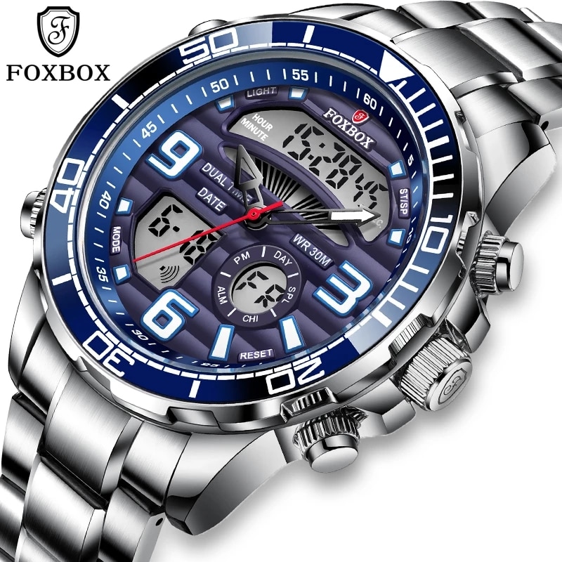 Luxury Watch Holder For Men - 2024トップブランド高級デジタルメンズ時計トップ高級スポーツクォーツ腕時計男性用全鋼製防水時計 + ボックス