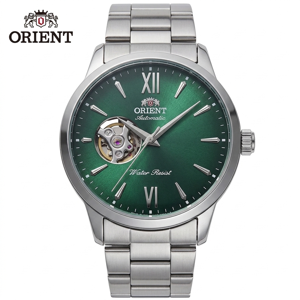 Seiko Watch Presage - 高級オリエントメンズ 40 ミリメートルスケルトン自動腕時計ステンレス鋼バンドブルーダイヤルフォーマル防水機械式ドレス腕時計
