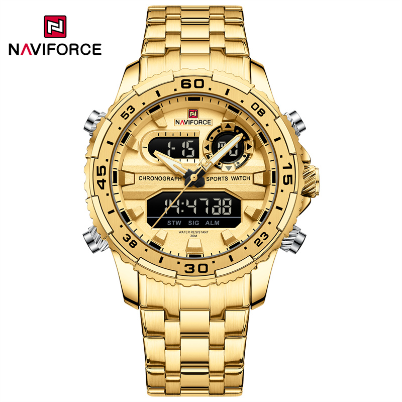 NAVIFORCE 男のクォーツ時計高級貿易軍事スポーツ発光 - Luxury Watch Trading のレビューと価格