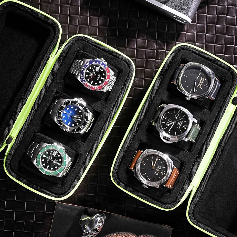 観光用の豪華な時計ケース3スロット,男性用の時計ケースを収納 - Luxury Watch Travel Case のレビューと価格