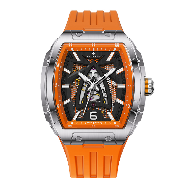 PONIGER 男性自動腕時計 44 ミリメートル高級トノー - Luxury Watch Rubber Strap のレビューと価格