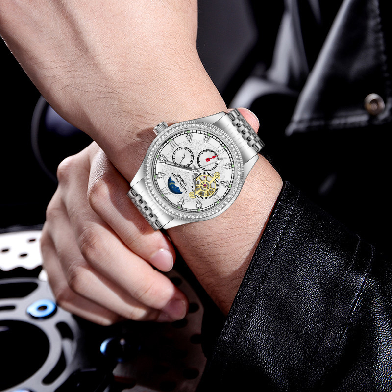 高級ビジネスメンズ腕時計、全自動機械式時計、中空デザイン、フ - Luxury Watch Name Brands のレビューと価格