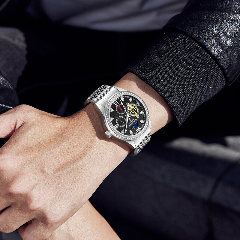 高級ビジネスメンズ腕時計、全自動機械式時計、中空デザイン、フ - Luxury Watch Name Brands のレビューと価格