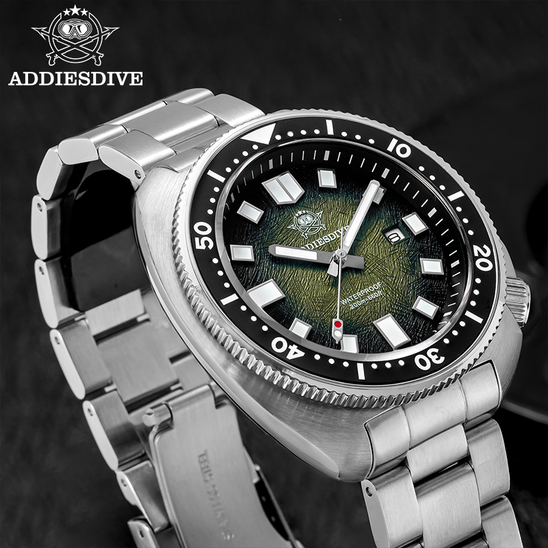 ADDIESDIVE クォーツ時計男性用ステンレス鋼サファイ - Diver Watch 300M のレビューと価格