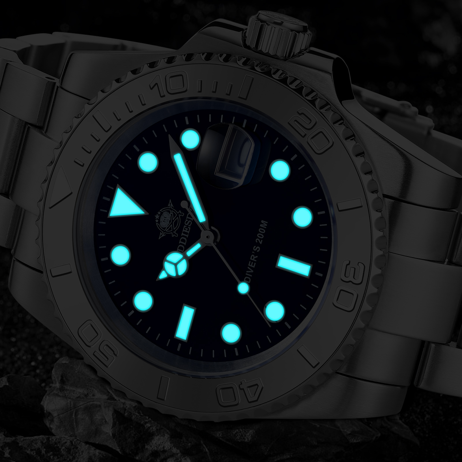 Diverb-男性用ステンレス鋼の時計,男性用高級クォーツ時 - Diver Watch 300M のレビューと価格