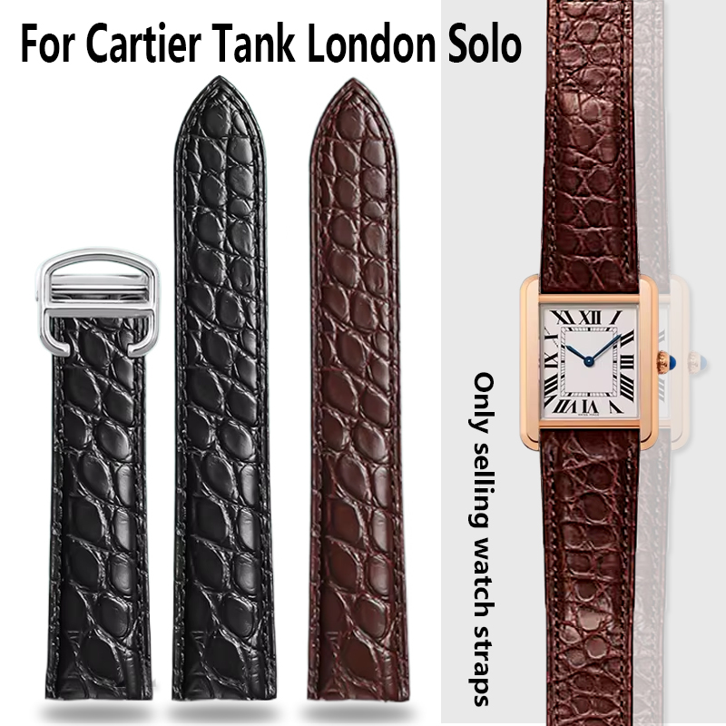 クロコダイル時計バンド 16 18 20 22 23 24m - Cartier Watch Tank のレビューと価格