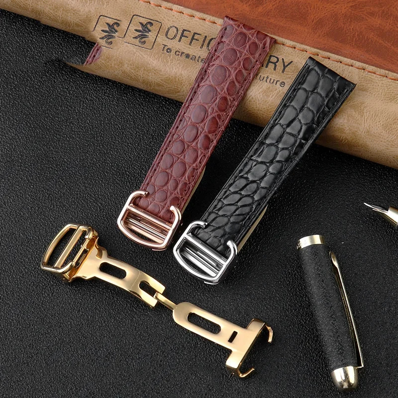 クロコダイル時計バンド 16 18 20 22 23 24m - Cartier Watch Tank のレビューと価格