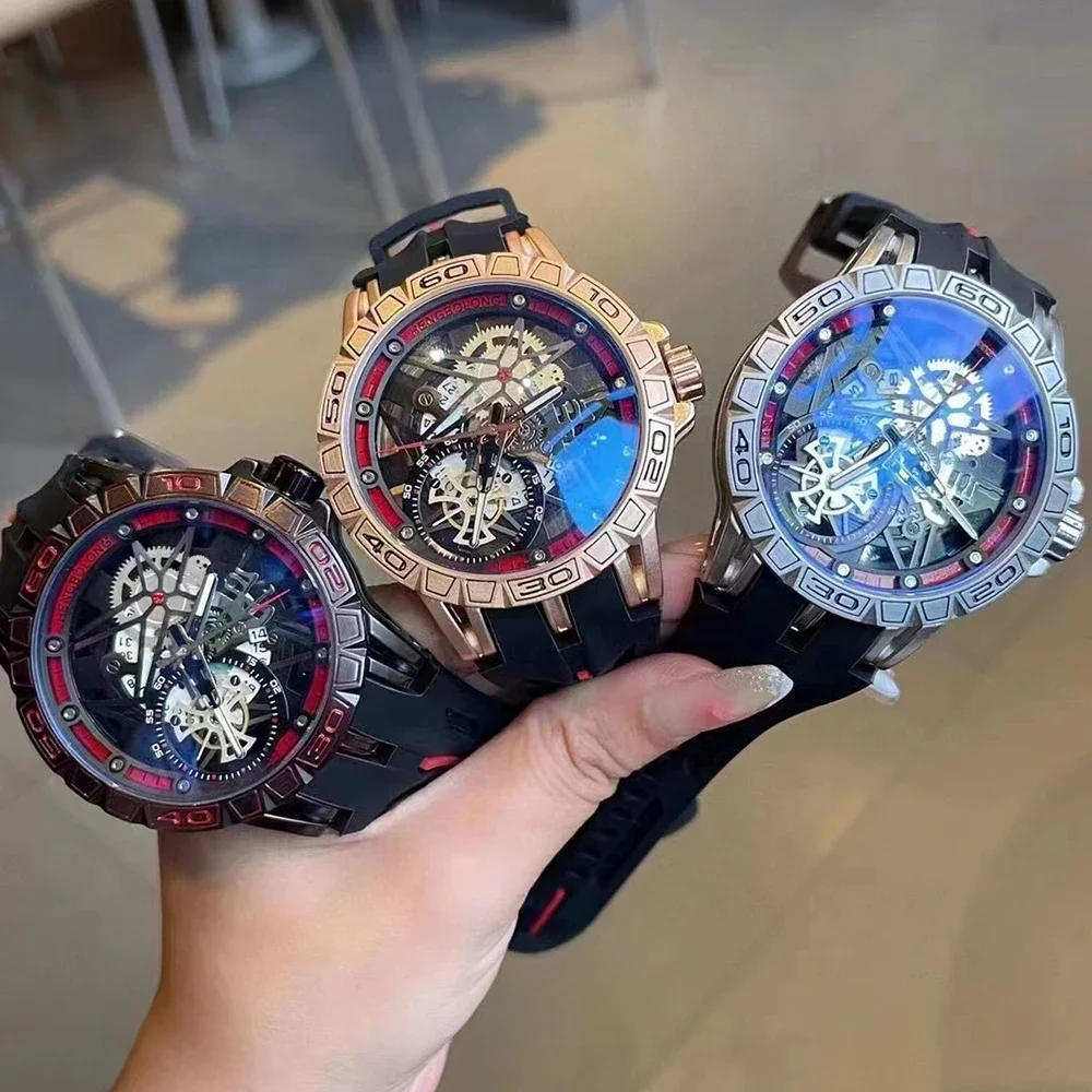 3D クォーツ時計メンズ高級クリエイティブ AAA クール  - Luxury Watch With Rubber Strap のレビューと価格