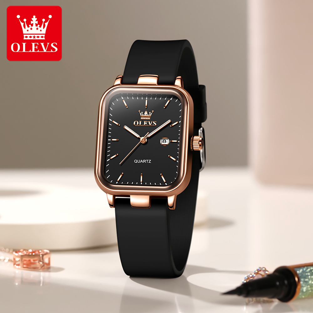 OLEVS 高級腕時計女性用長方形ダイヤル防水カレンダー高品 - Ladies Luxury Watch のレビューと価格