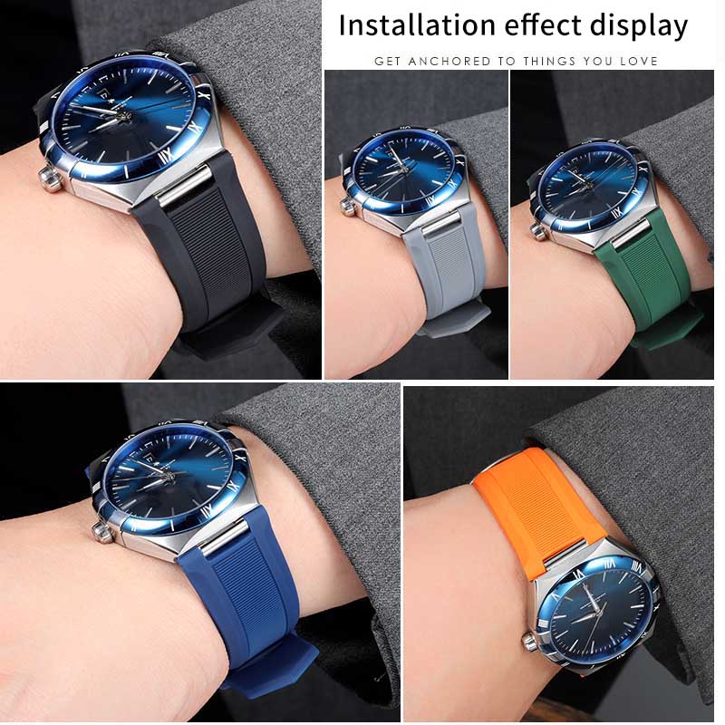 ノッチ付きシリコンゴム時計ストラップオメガコンステレーション - Omega Watch Constellation のレビューと価格