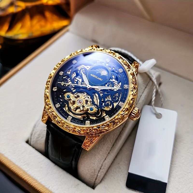 高級感のあるスタイリッシュで人気のあるメンズ機械式時計、スケ - Luxury Watch Name Brands のレビューと価格
