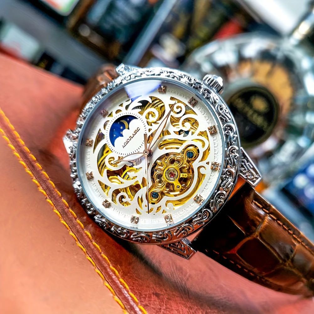 高級感のあるスタイリッシュで人気のあるメンズ機械式時計、スケ - Luxury Watch Name Brands のレビューと価格