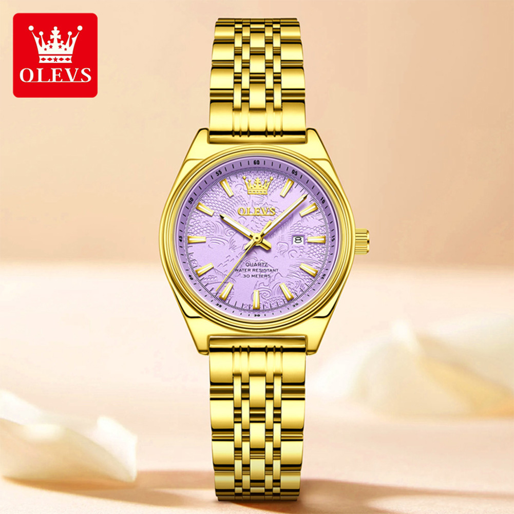 OLEVS ブランドの高級ゴールド腕時計女性用発光防水日付レ - Luxury Watch Index のレビューと価格