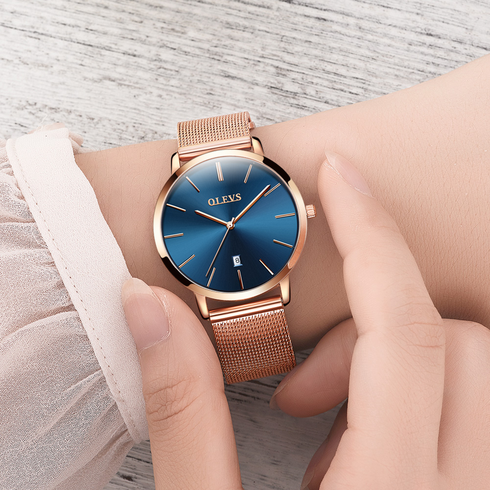 Olevs-レディースウォッチ,クォーツ,耐水性,ステンレス - Luxury Watch Travel Case のレビューと価格