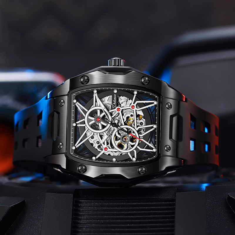 Dulunwe 高級グリーン自動機械式腕時計男性用中空防水発 - Luxury Watch With Rubber Strap のレビューと価格