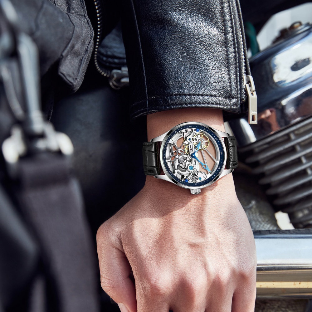 新品本物の両面中空メンズウォッチ、全自動機械式時計、ハイエン - Luxury Watch Name Brands のレビューと価格