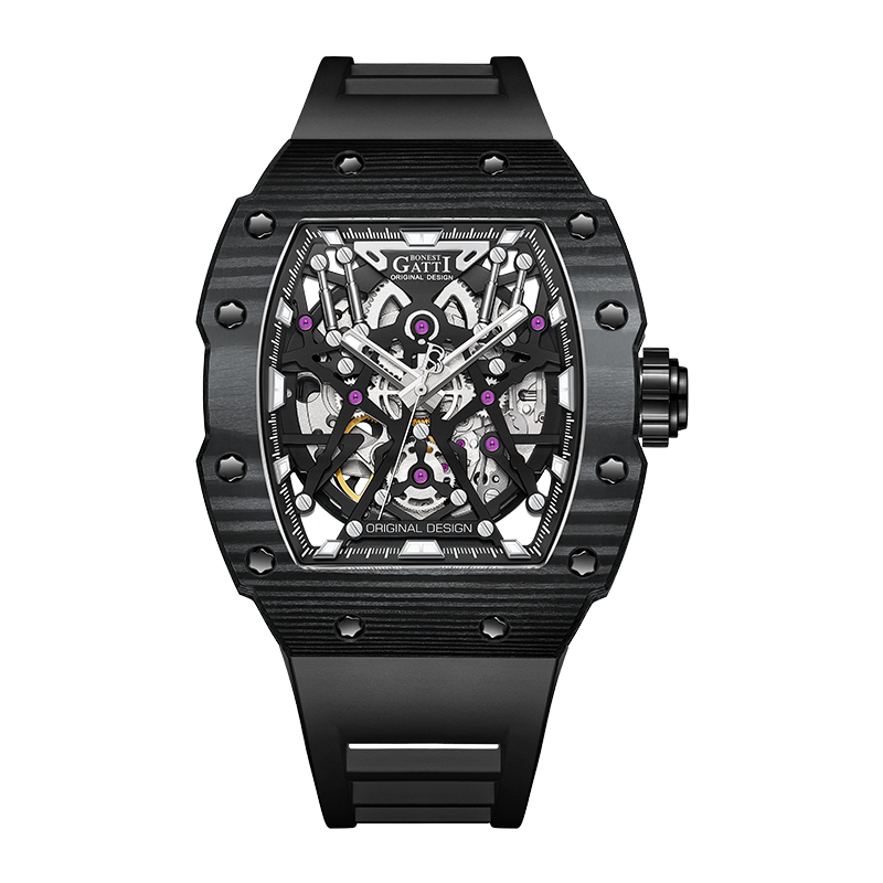 BONEST GATTI ブランド腕時計 カーボンファイバー - Luxury Watch Rubber Strap のレビューと価格