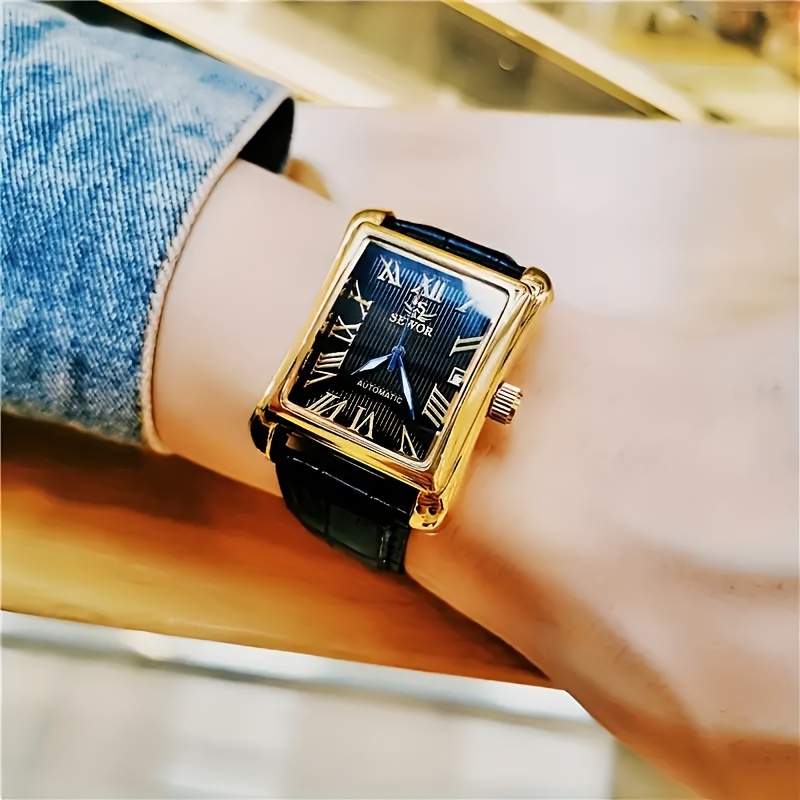 ライトラグジュアリーパンクスタイルのメンズスクエアウォッチ、 - Luxury Watch Name Brands のレビューと価格