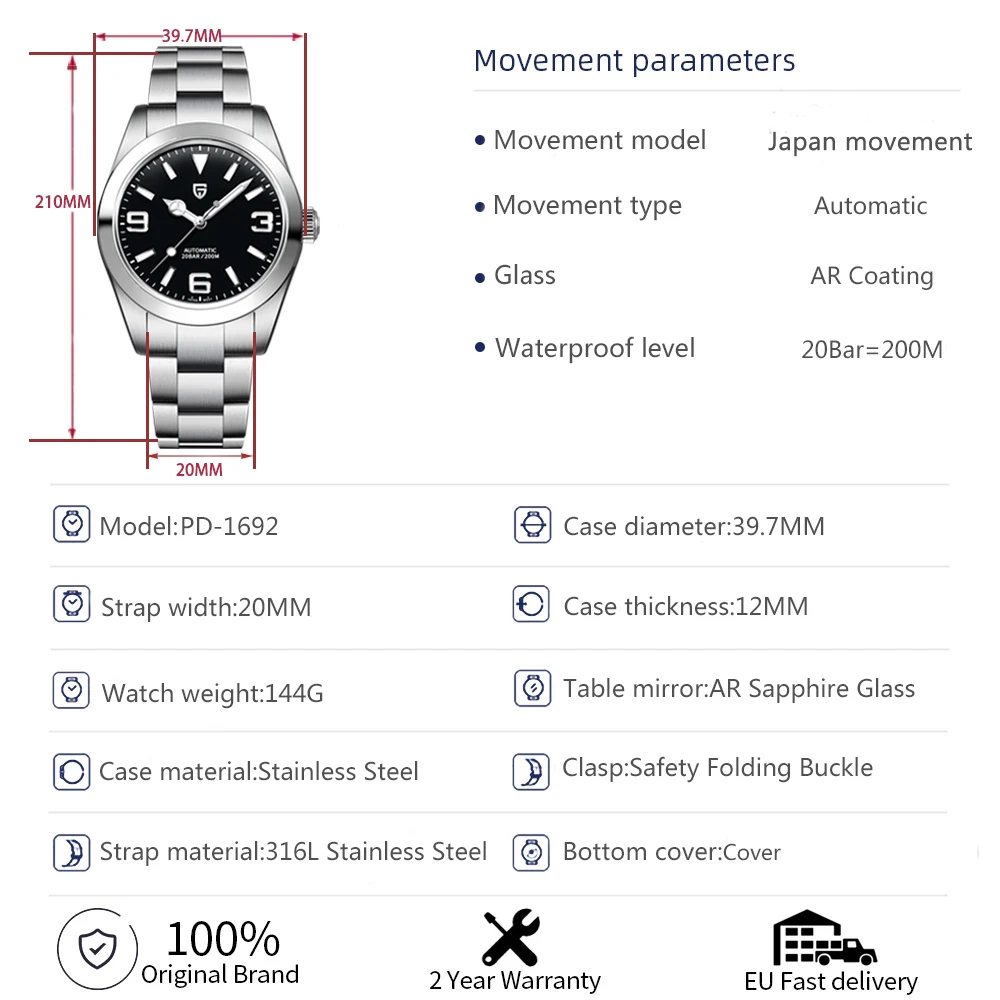 2025年新作 パガーニデザイン 40MM メンズ機械式腕時 - Seiko Watch Presage のレビューと価格