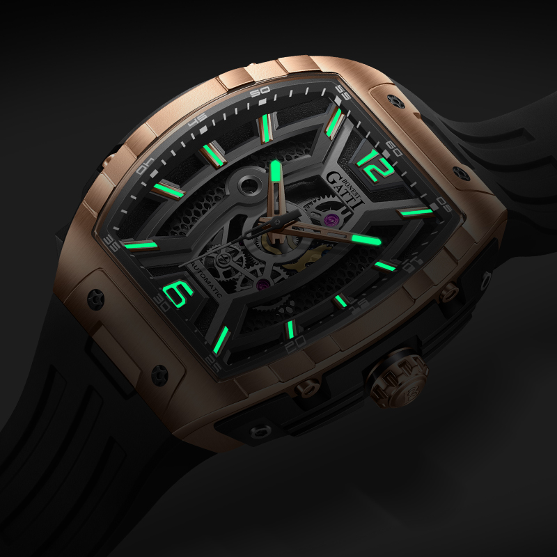BONEST GATTI ドイツ製 自動巻き スケルトン 夜 - Luxury Watch Rubber Strap のレビューと価格