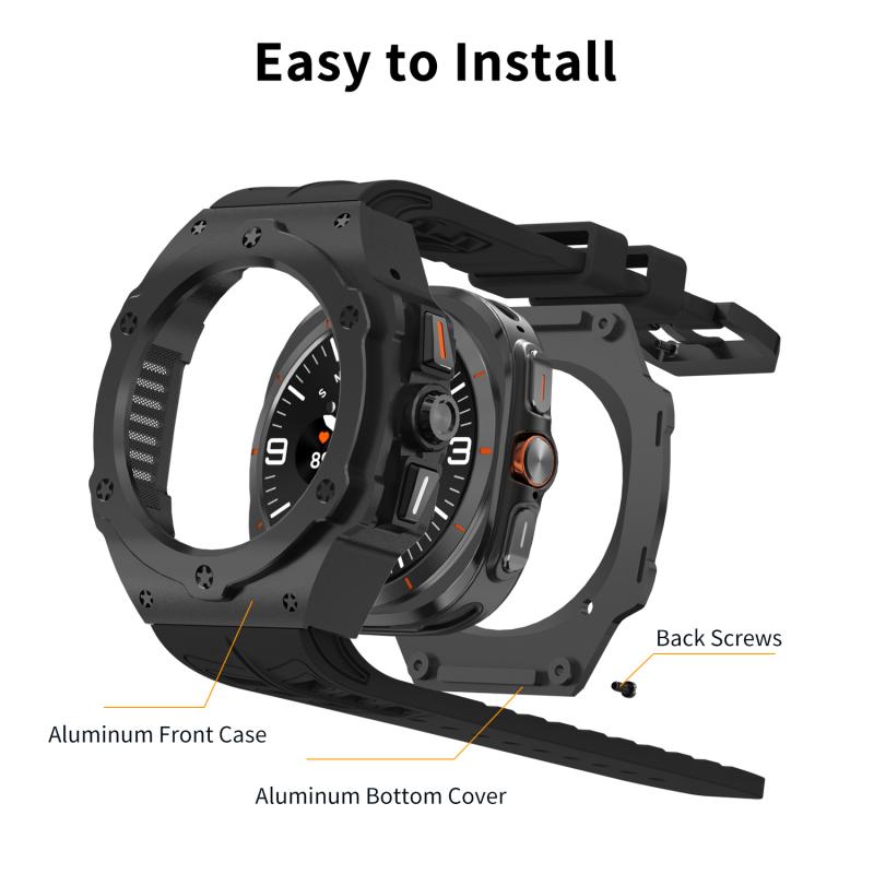 サムスンギャラクシーウォッチ用の高級金属改造キット,カーボン - Luxury Watch Rubber Strap のレビューと価格