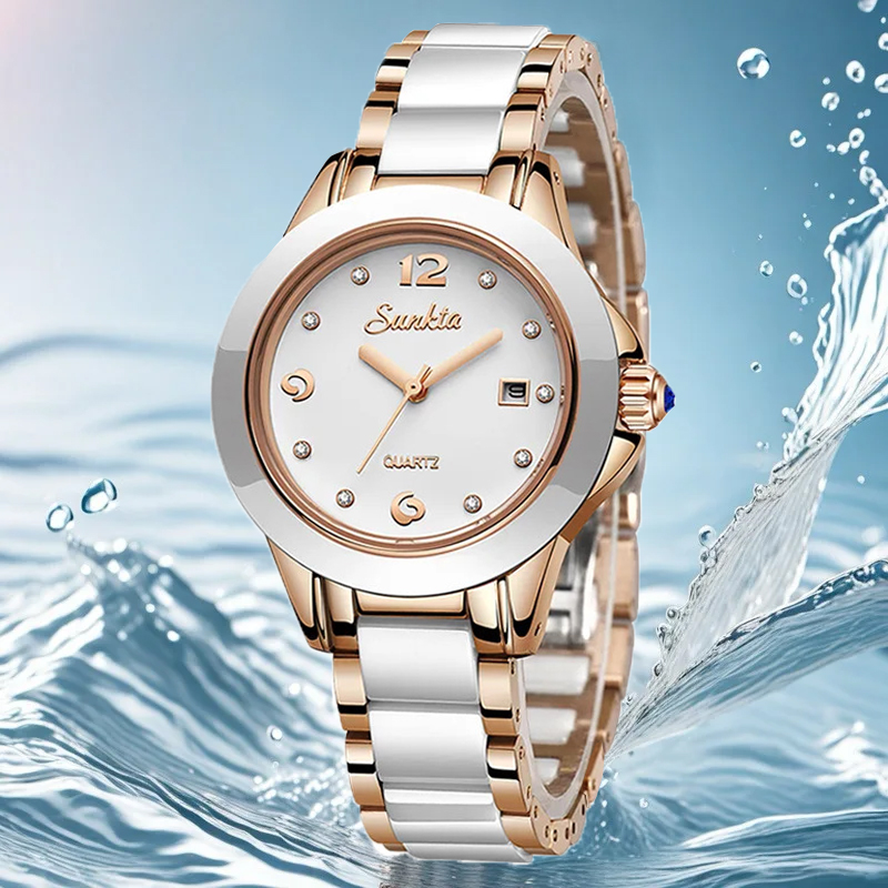 Sunkta ファッションカジュアルクォーツ女性腕時計エレガ - Ladies Luxury Watch のレビューと価格