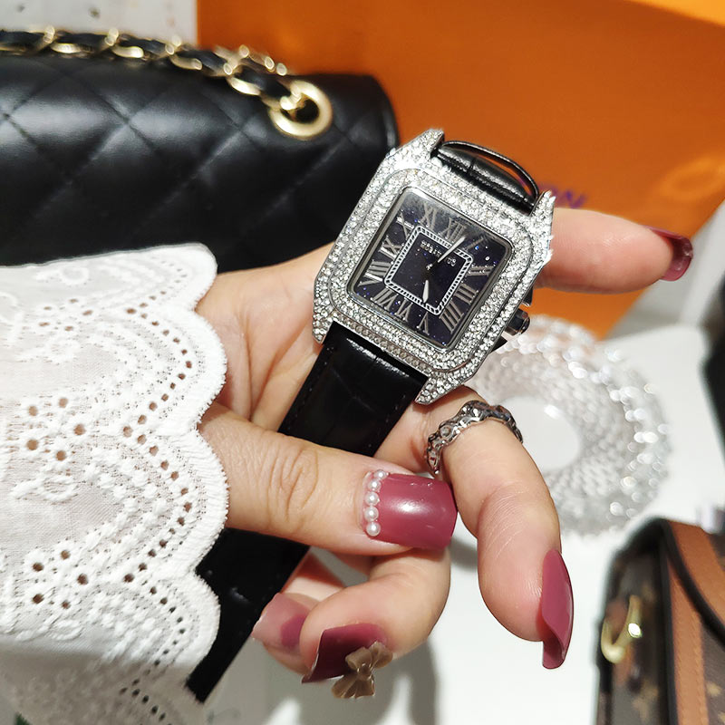 女性用スクエアクリスタルウォッチ,クォーツ,有名ブランド,ス - Luxury Watch Index のレビューと価格
