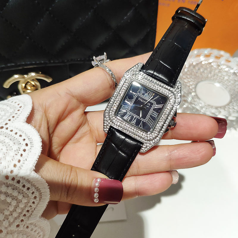 女性用スクエアクリスタルウォッチ,クォーツ,有名ブランド,ス - Luxury Watch Index のレビューと価格