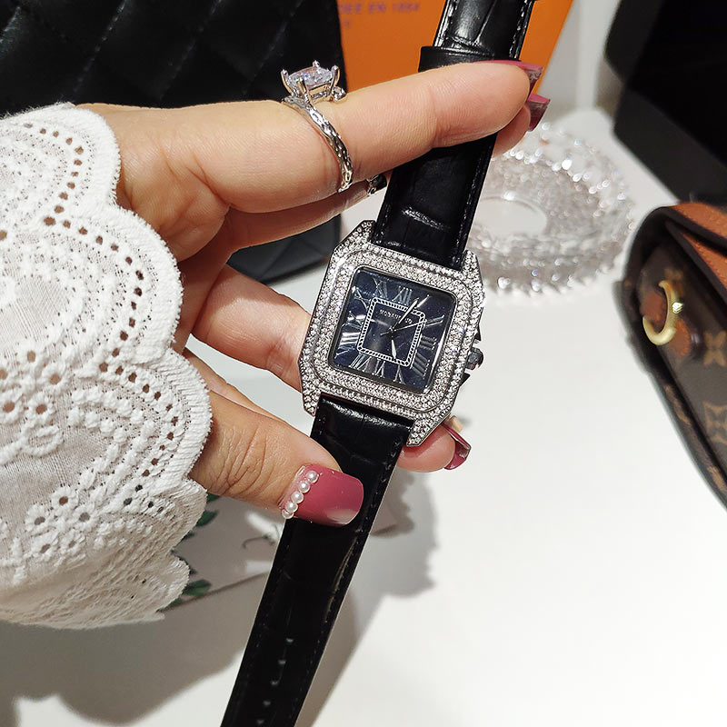 女性用スクエアクリスタルウォッチ,クォーツ,有名ブランド,ス - Luxury Watch Index のレビューと価格