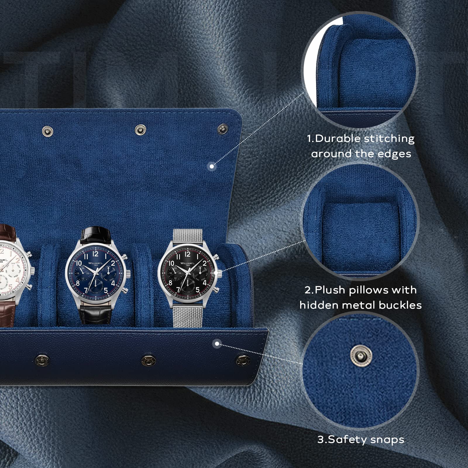 腕時計ケース トラベルオーガナイザー - 腕時計ロールケース - Luxury Watch Travel Case のレビューと価格