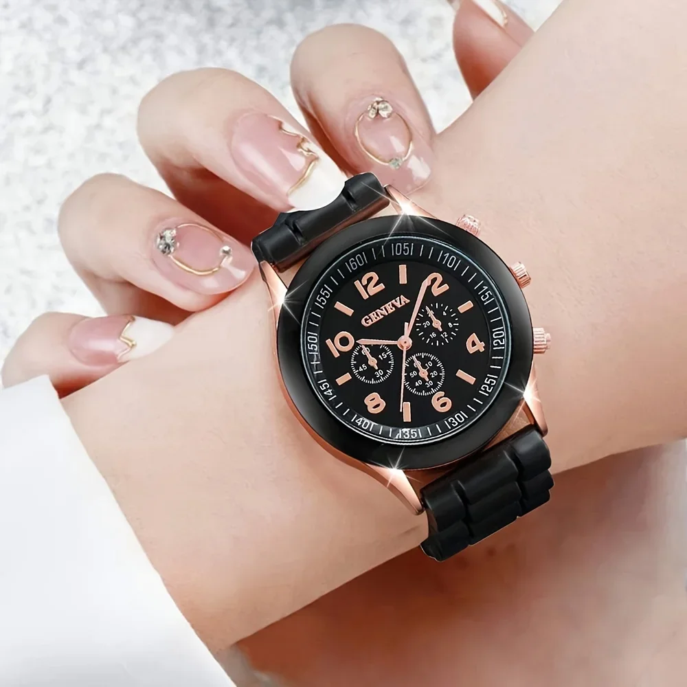 2 個の高級レディース腕時計セットファッション高級エレガント - Luxury Watch With Rubber Strap のレビューと価格