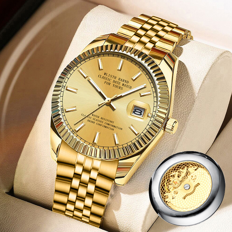 メンズメカニカルクォーツ時計,バタフライバックル,防水,カジ - Luxury Watch Trading のレビューと価格