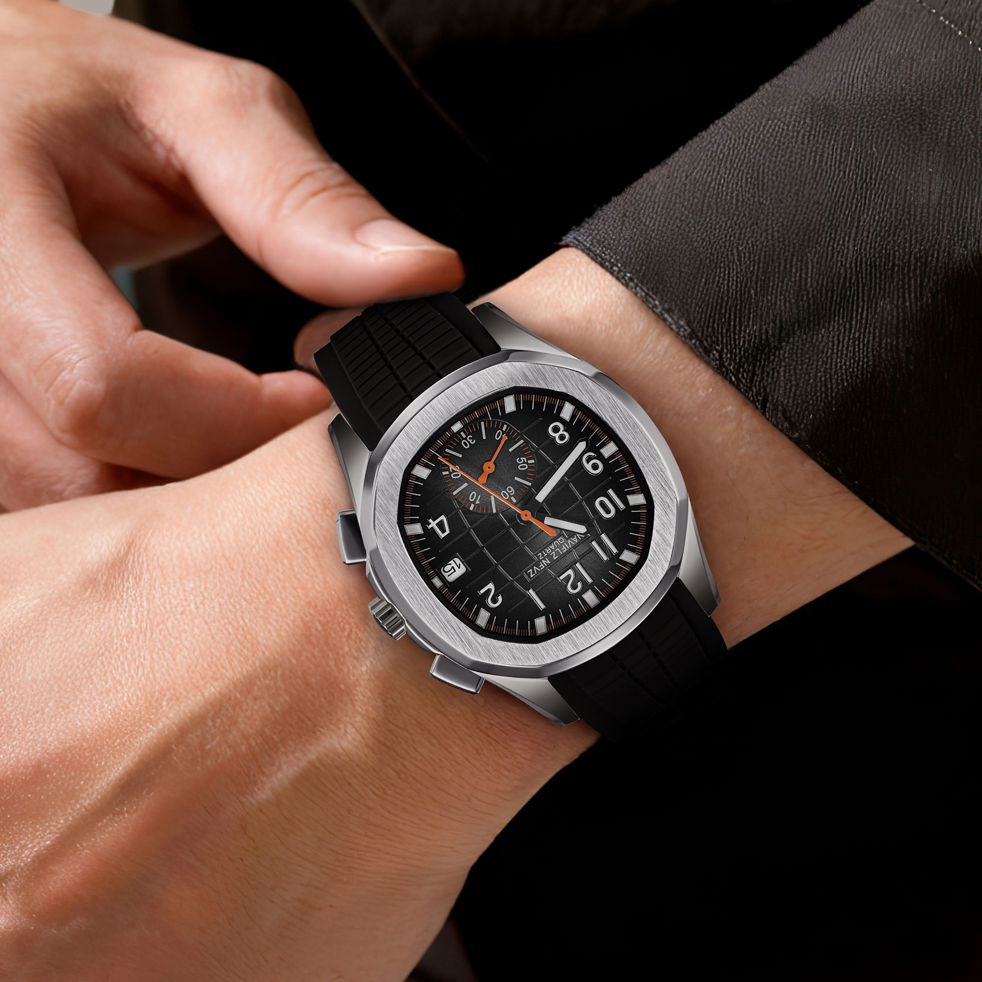 40 ミリメートルメンズ高級腕時計 NAVIFLZ NFVZ - Luxury Watch With Rubber Strap のレビューと価格