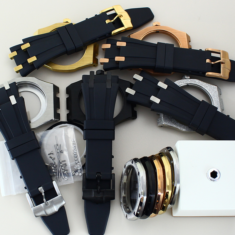 男性用シルバーラバーウォッチケース,ラグジュアリーブレスレッ - Luxury Watch With Rubber Strap のレビューと価格