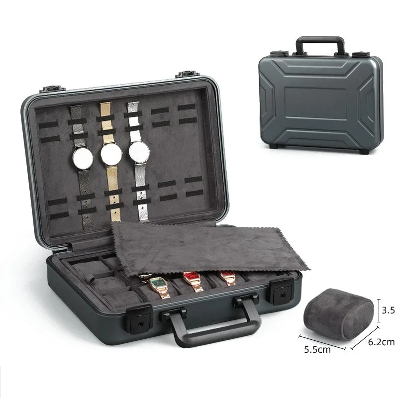高級アルミ製時計ボックス,ロック付き収納バッグ,トラベルケー - Luxury Watch Travel Case のレビューと価格