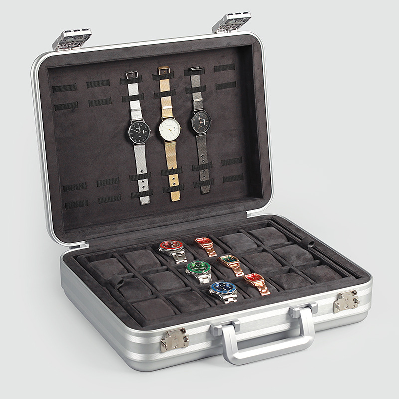 高級アルミ製時計ボックス,ロック付き収納バッグ,トラベルケー - Luxury Watch Travel Case のレビューと価格