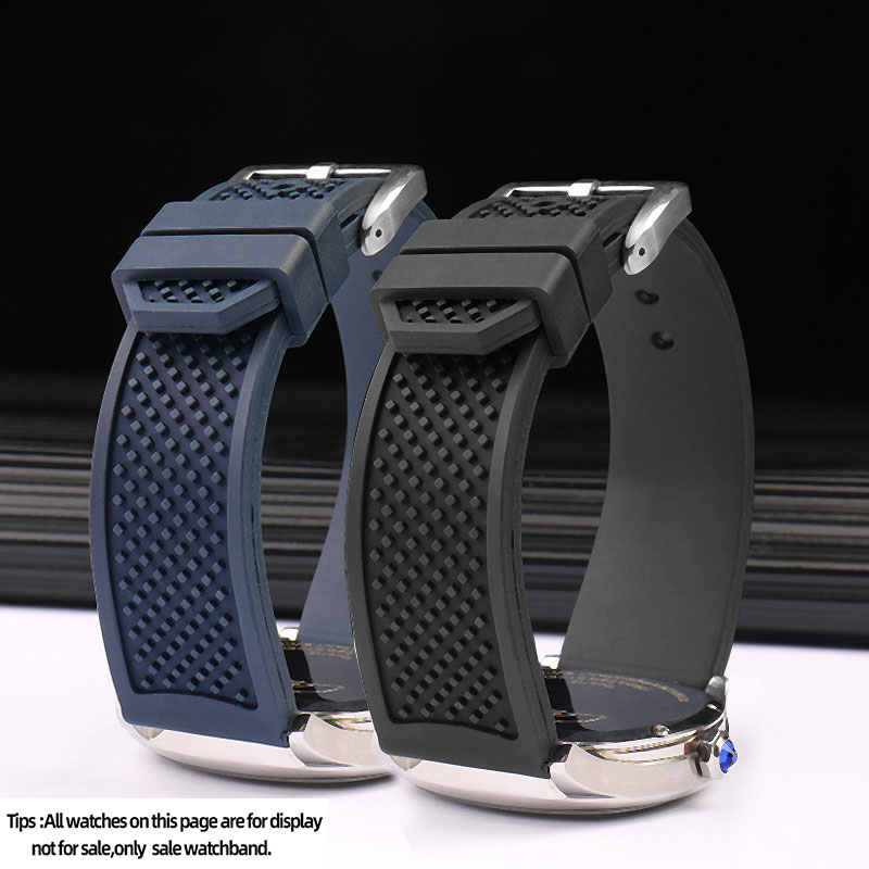 フッ素ゴム時計ストラップ 23 ミリメートル 24 ミリメー - Cartier Watch Tank のレビューと価格