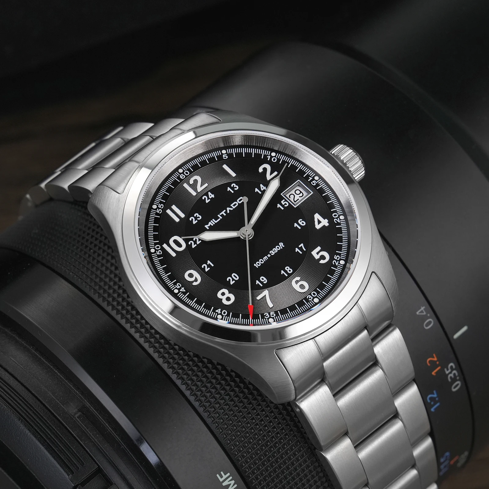 ミリタード ML08 ヴィンテージ クォーツ時計 ロンダ 5 - Diver Watch 300M のレビューと価格