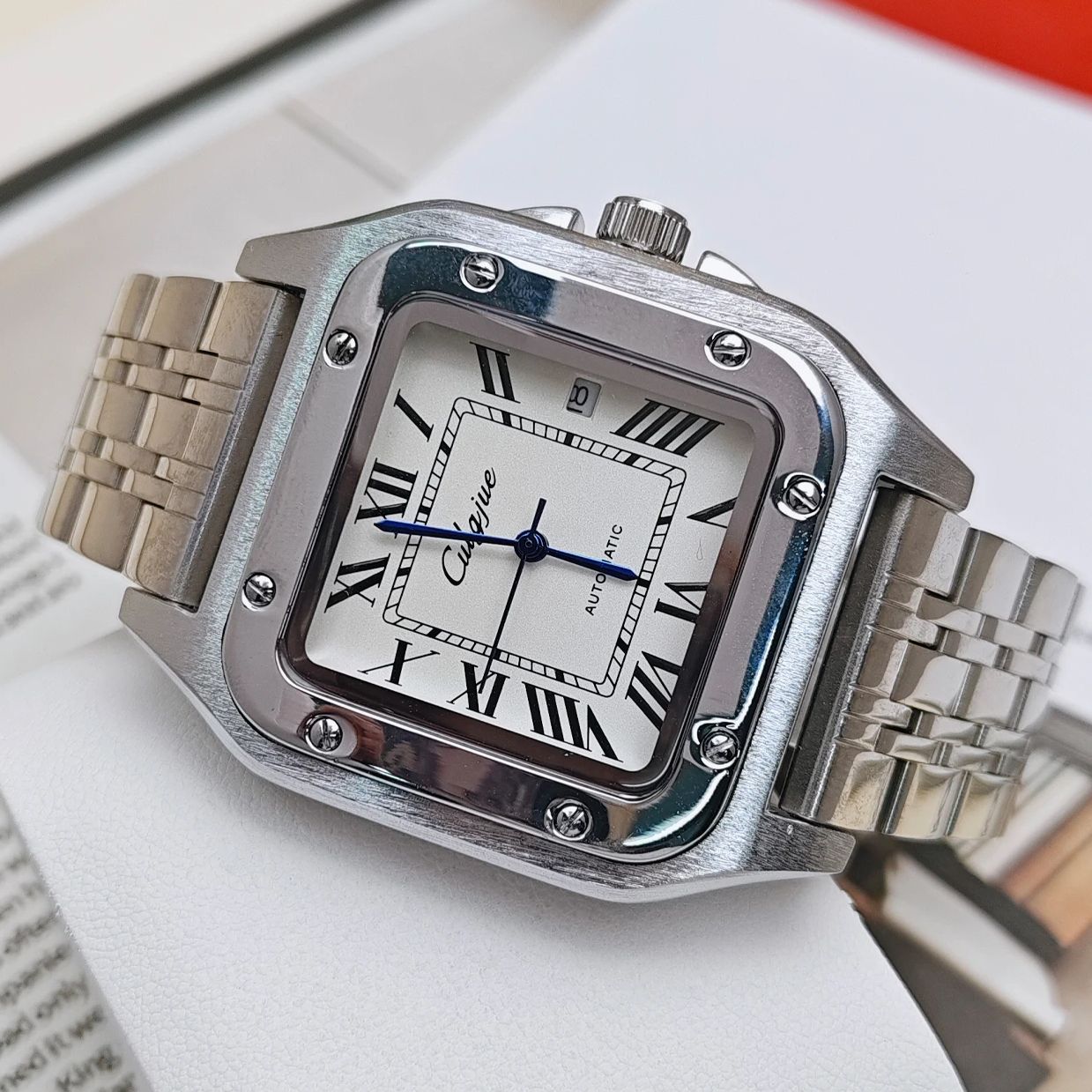 最高級ビジネスメンズ腕時計、全自動機械式時計、スケルトンデザ - Cartier Watch Tank のレビューと価格