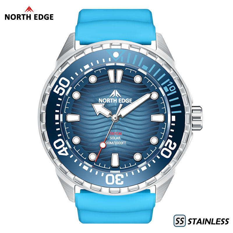 ノースエッジ トライトン-TI チタンステンレス ソーラー式 - Diver Watch 300M のレビューと価格