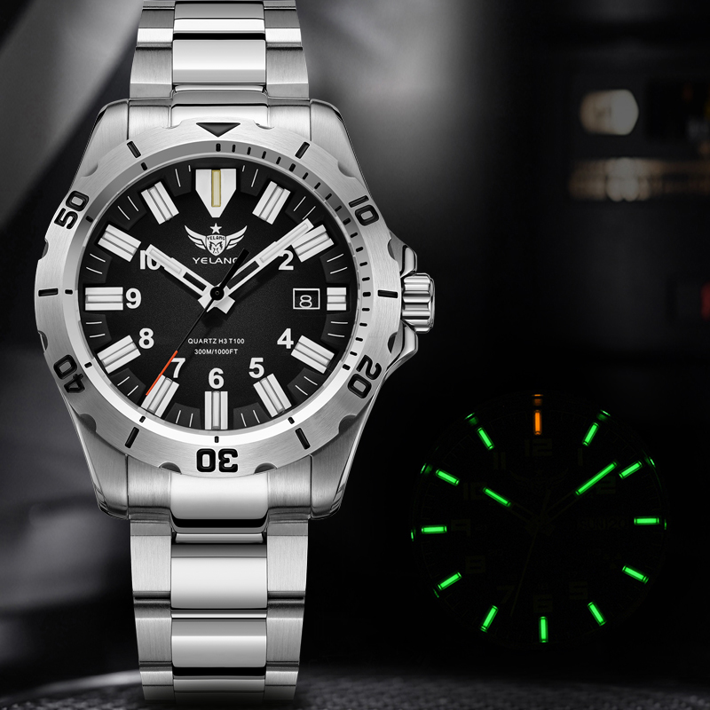 YELANG V1036 42 ミリメートルメンズクォーツ時 - Diver Watch 300M のレビューと価格