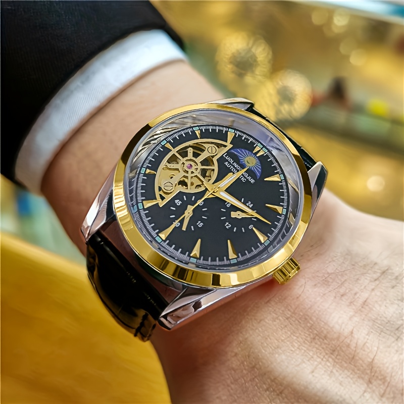 高級高級ビジネスメンズ機械式時計、スケルトンデザイン、自動巻 - Luxury Watch Name Brands のレビューと価格